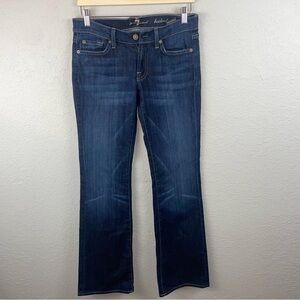 7 FOR ALL MANKIND dark blue denim bootcut jeans
